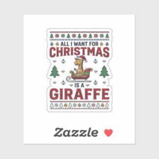 Kerst Kangoeroe slee Fun Holiday T-shirt ontwerp Sticker