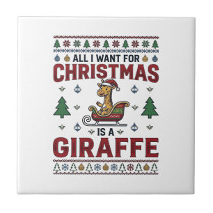 Kerst Kangoeroe slee Fun Holiday T-shirt ontwerp Tegeltje