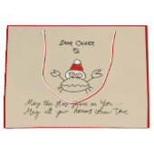 Kerst Kanker Astrologie Horoscoop Rood Elegant Groot Cadeauzakje (Voorkant)