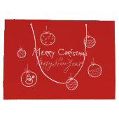 Kerst Kanker Astrologie Horoscoop Rood Elegant Groot Cadeauzakje (Achterkant)