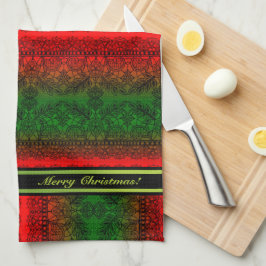 Kerst Kant (gepersonaliseerd) Theedoek