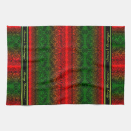Kerst Kant (gepersonaliseerd) Theedoek