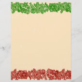 Kerst Kanten Slinger Briefpapier Briefhoofd (Voorkant)