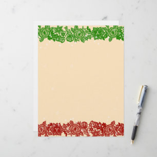 Kerst Kanten Slinger Briefpapier Briefhoofd