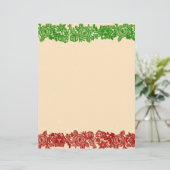 Kerst Kanten Slinger Briefpapier Briefhoofd (Staand voorkant)