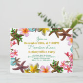 Kerst Kantoor Luau Starfish Border Kaart (Staand voorkant)