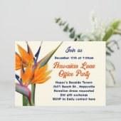 Kerst Kantoor Party Hawaiian Luau Thema Kaart (Staand voorkant)