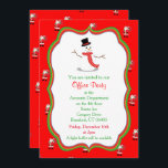 Kerst Kantoor Party Invitation-Snowman Graphic Kaart<br><div class="desc">Een prachtige Christmas Kantoor Party Invitation met een Snowman-afbeelding op een witte achtergrond met kleine afbeeldingen Santa op een rode achtergrond op de voor- en achtercovers. Een leuke manier om vrienden of collega’s uit te nodigen voor een speciale kerst drink op uw werkplek. Een manier om show te krijgen van...</div>