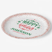 Kerst Kantoor Party Papieren Bordje (Gekanteld)