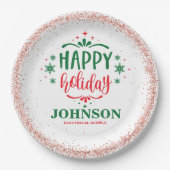 Kerst Kantoor Party Papieren Bordje (Voorkant)