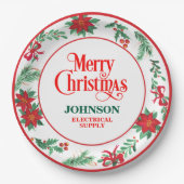 Kerst Kantoor Party Papieren Bordje (Voorkant)