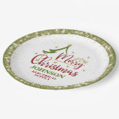 Kerst Kantoor Party Papieren Bordje (Gekanteld)