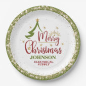 Kerst Kantoor Party Papieren Bordje (Voorkant)