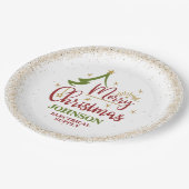 Kerst Kantoor Party Papieren Bordje (Gekanteld)