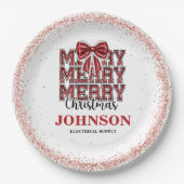 Kerst Kantoor Party Papieren Bordje (Voorkant)