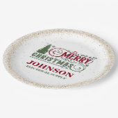 Kerst Kantoor Party Papieren Bordje (Gekanteld)