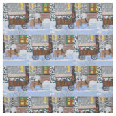 Kerst Kar Ritten Stof (Swatch)