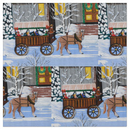 Kerst Kar Ritten Stof