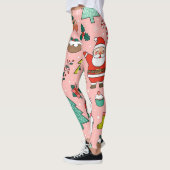 Kerst Karakters Cartoon Pattern Leggings (Links)