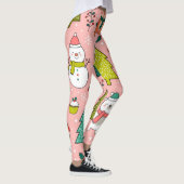 Kerst Karakters Cartoon Pattern Leggings (Rechts)