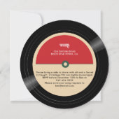 Kerst Karaoke Cool Santa  Vinyl Record Kaart (Achterkant)