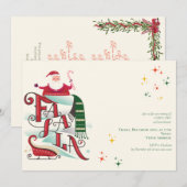 Kerst Karaoke Santa Kinder Kerk Carols Service Kaart (Voorkant / Achterkant)