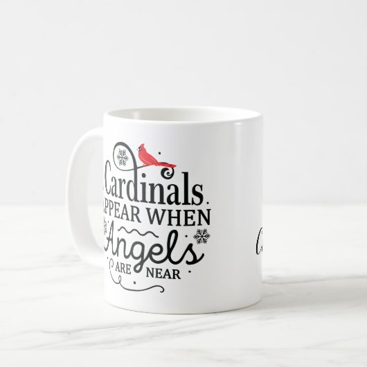 Kerst Kardinaal 12 Gepersonaliseerd Koffiemok (Voorkant links)