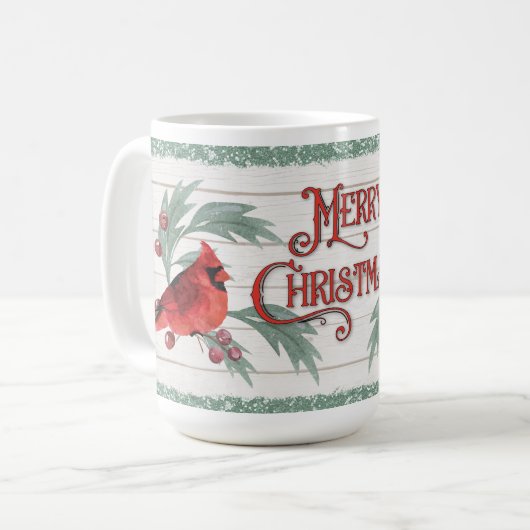 Kerst Kardinaal 15 oz Classic Mok (Voorkant links)