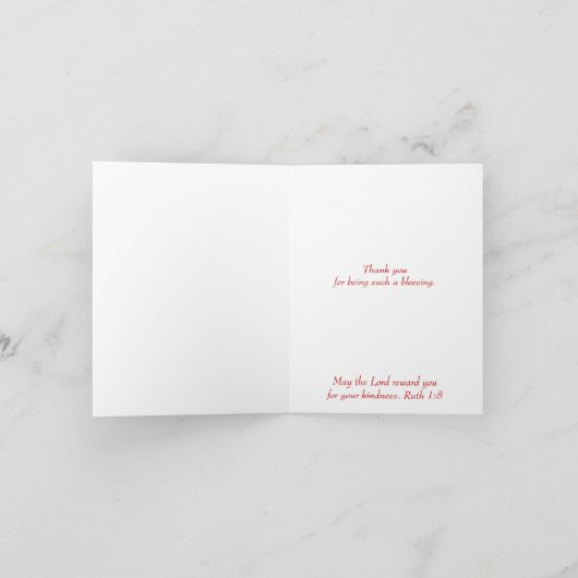 Kerst Kardinaal Bedankt voor Zo'n Zegen Kaart (Binnen)