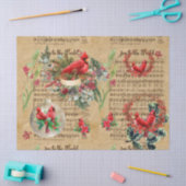Kerst Kardinaal Decoupage Papier (Craft)