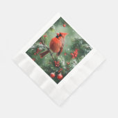 Kerst Kardinaal en Dennennaalden Servet (Hoek)