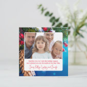 Kerst Kardinaal en  Familie Foto Feestdagenkaart (Staand voorkant)