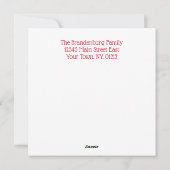 Kerst Kardinaal en  Familie Foto Feestdagenkaart (Achterkant)