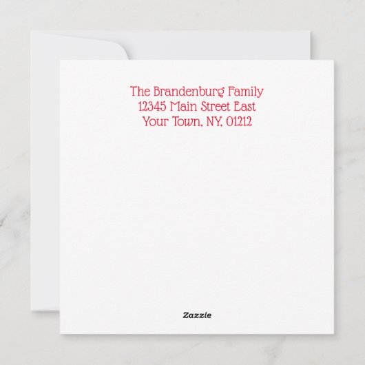 Kerst Kardinaal en  Familie Foto Feestdagenkaart (Achterkant)