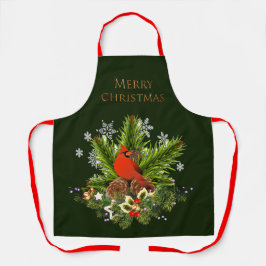 Kerst Kardinaal en Groene Feestdagen Schort