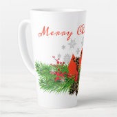 Kerst Kardinaal en Groene Latte Mok (Linkerhoek)