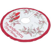 kerst kardinaal geborsteld polyester boom rok kerstboom rok (Gekanteld)