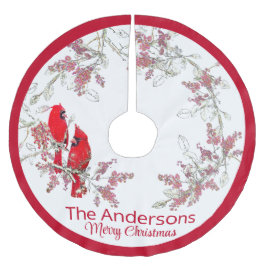 kerst kardinaal geborsteld polyester boom rok kerstboom rok