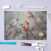 Kerst Kardinaal Hulst Bes in Winter Decoupage Tissuepapier (Craft)