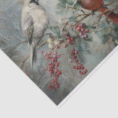 Kerst Kardinaal Hulstbes IJsbes in Winter Decoupag Tissuepapier (Detail)