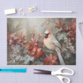 Kerst Kardinaal Hulstbes Ijswinter Decoupage Tissuepapier (Craft)