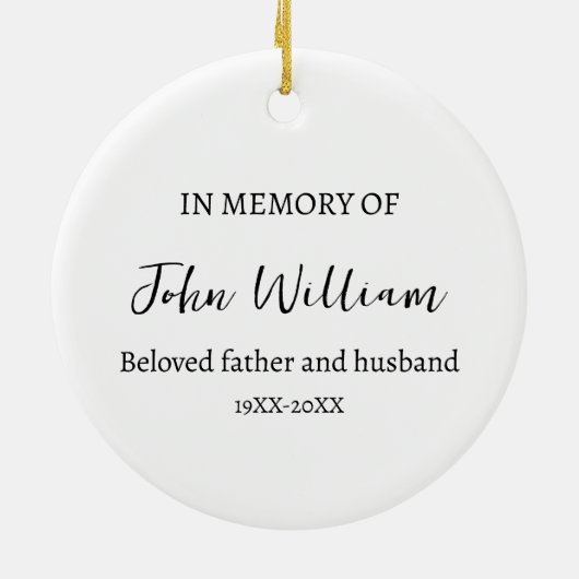 Kerst kardinaal, ik zal je in mijn hart houden keramisch ornament (Achterkant)