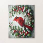 Kerst Kardinaal Legpuzzel (Verticaal)