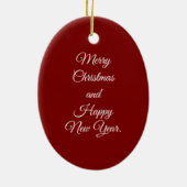 Kerst Kardinaal Ovaal Ornament (Achterkant)