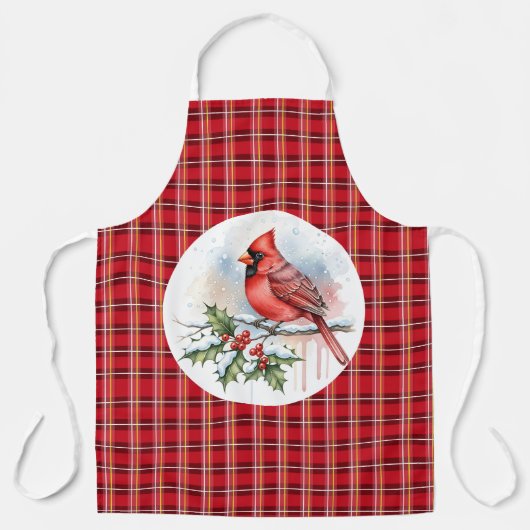 kerst kardinaal schort (Voorkant)