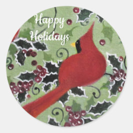 Kerst Kardinaal / sticker