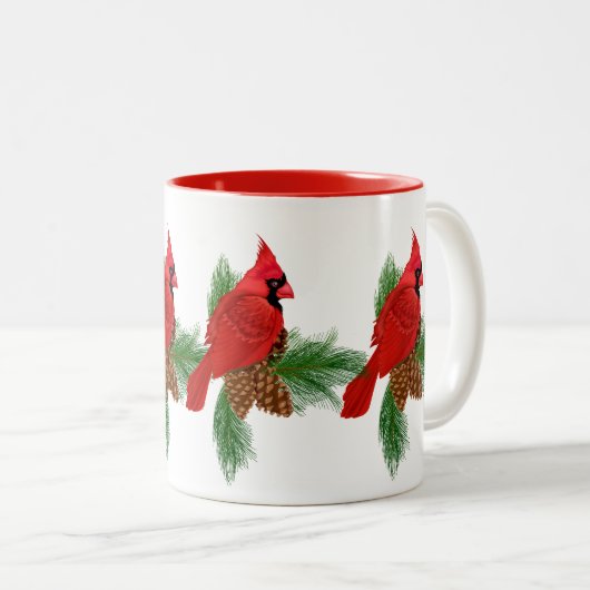 Kerst Kardinaal Vakantie koffie mok (Voorkant rechts)