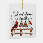 Kerst Kardinaal Verlies van Man Altijd Met U Keramisch Ornament (Rechts)
