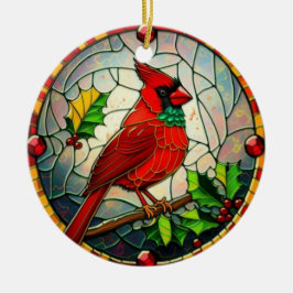 Kerst Kardinaal Vogel Keramisch Ornament