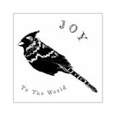 Kerst Kardinaal~ Woorden of Geen Woorden~ Personal Rubberstempel (Afrduk)